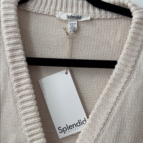 Splendid Women's Cream Cardigan Sweater - Picture 2 of 2